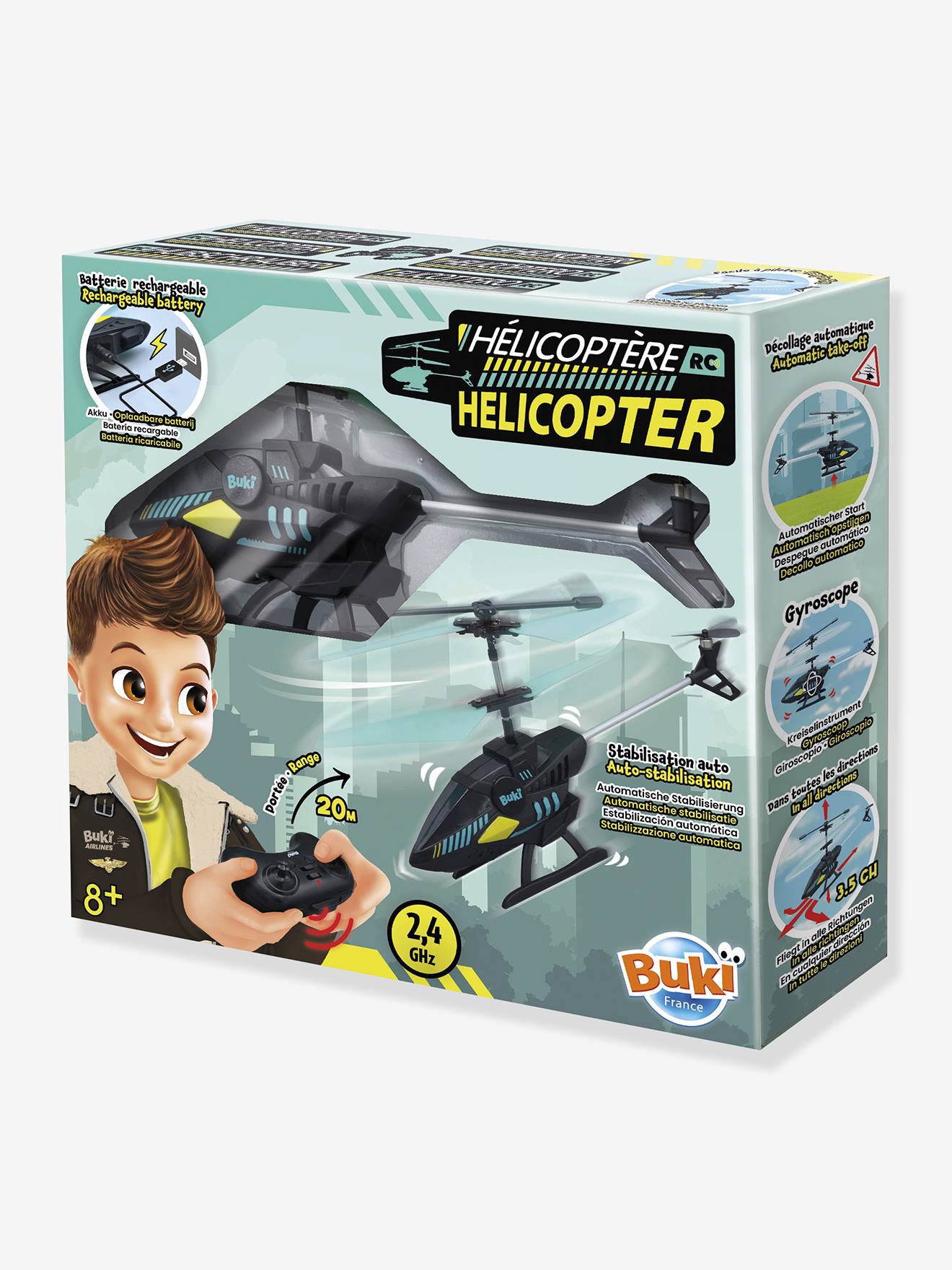 Hélicoptère radiocommandé noir