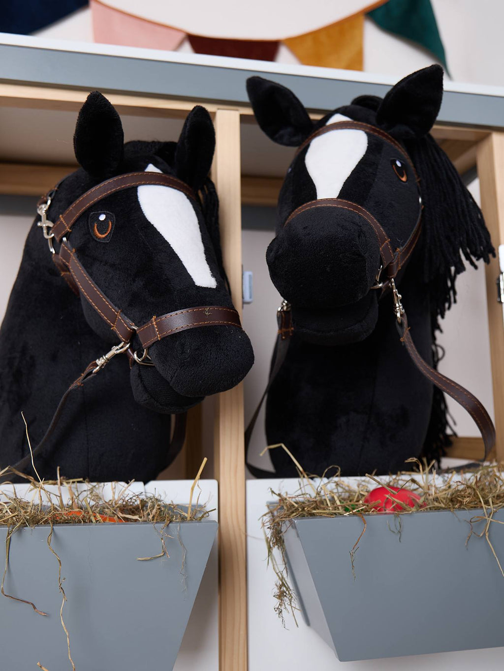 Hobby horse - cheval bâton taille s noir
