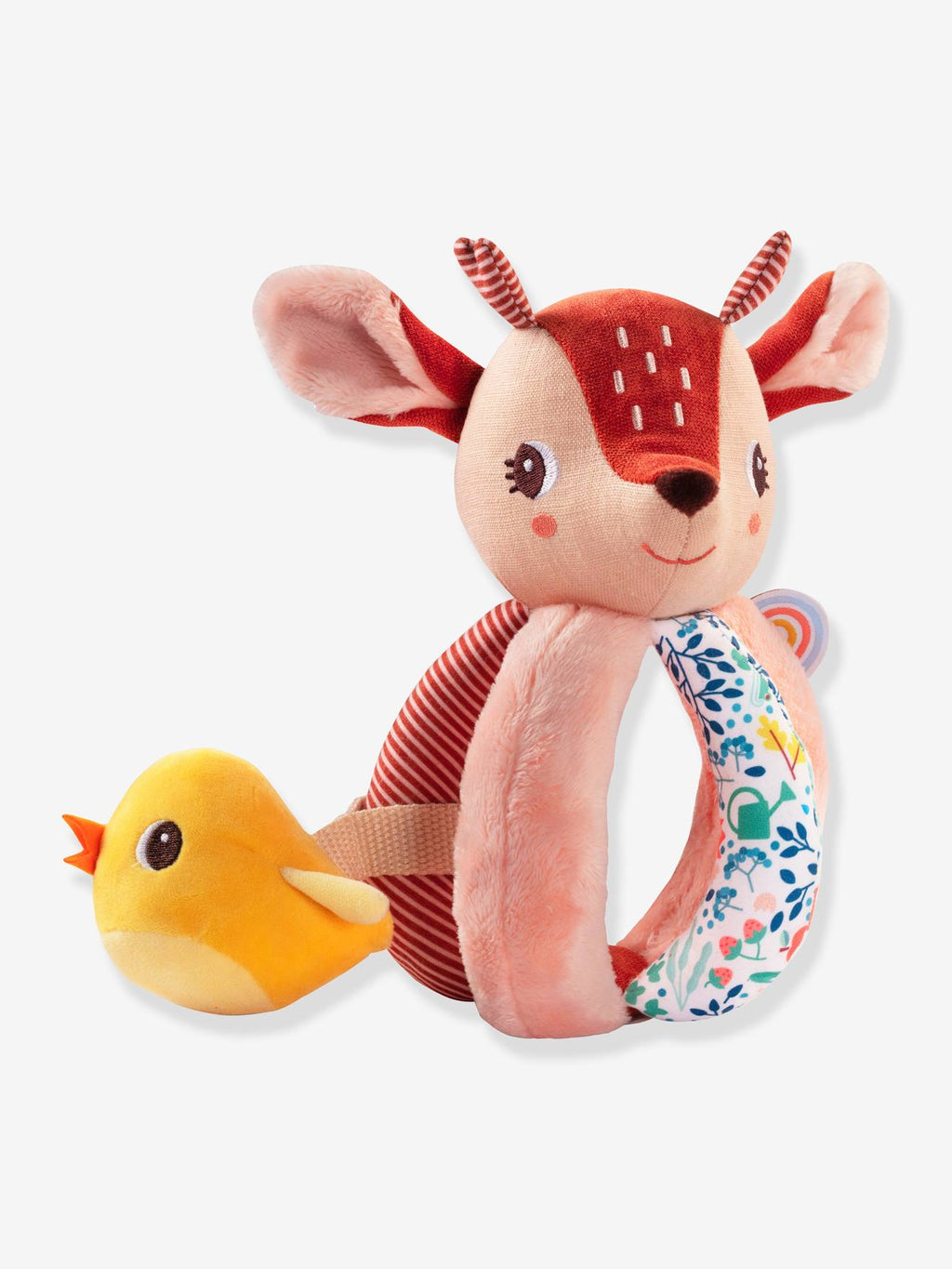 Hochet à poignées stella - s rose