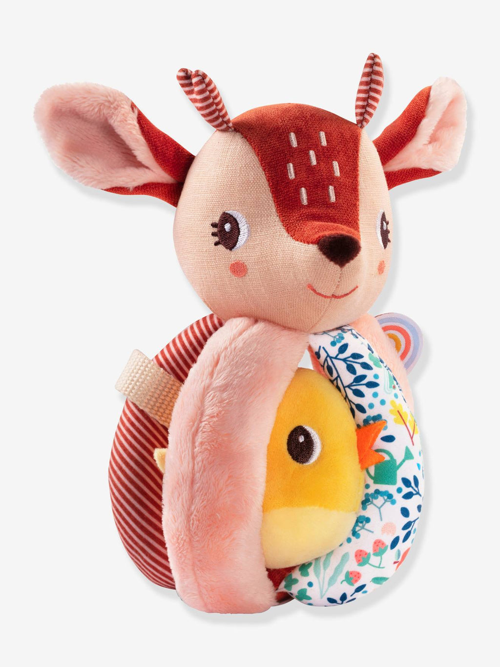 Hochet à poignées stella - s rose