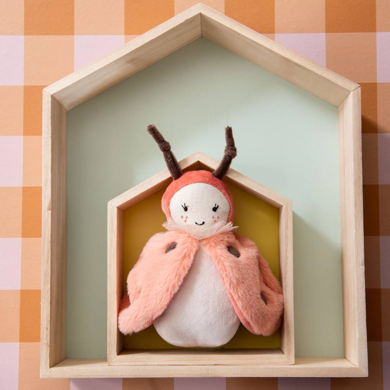 Hochet adèle la coccinelle multicolore