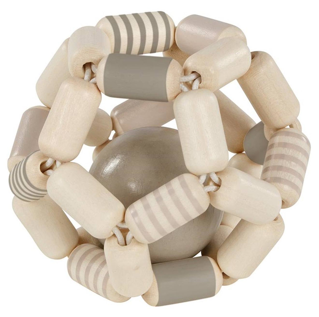 Hochet balle flexible gris blanc gris