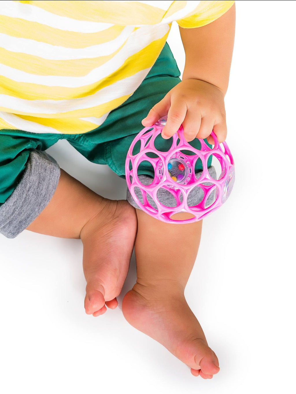 Hochet balle sensorielle rose
