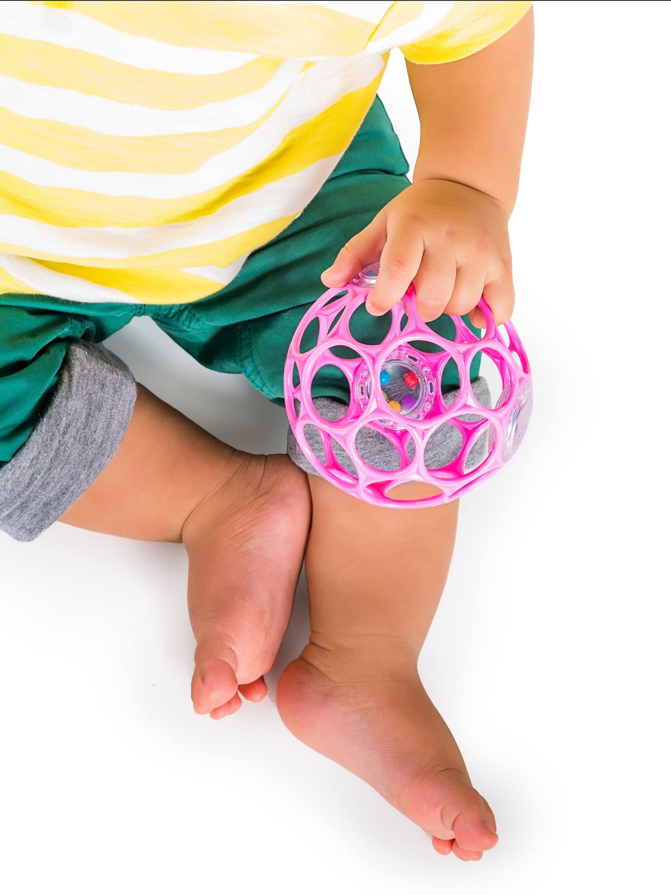 Hochet balle sensorielle rose