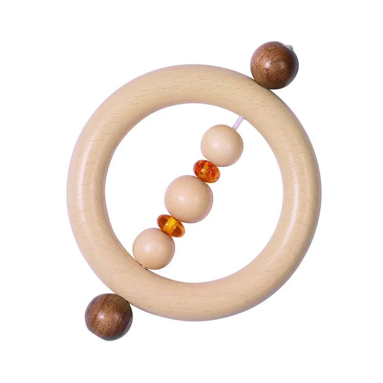 Hochet bois ambre beige
