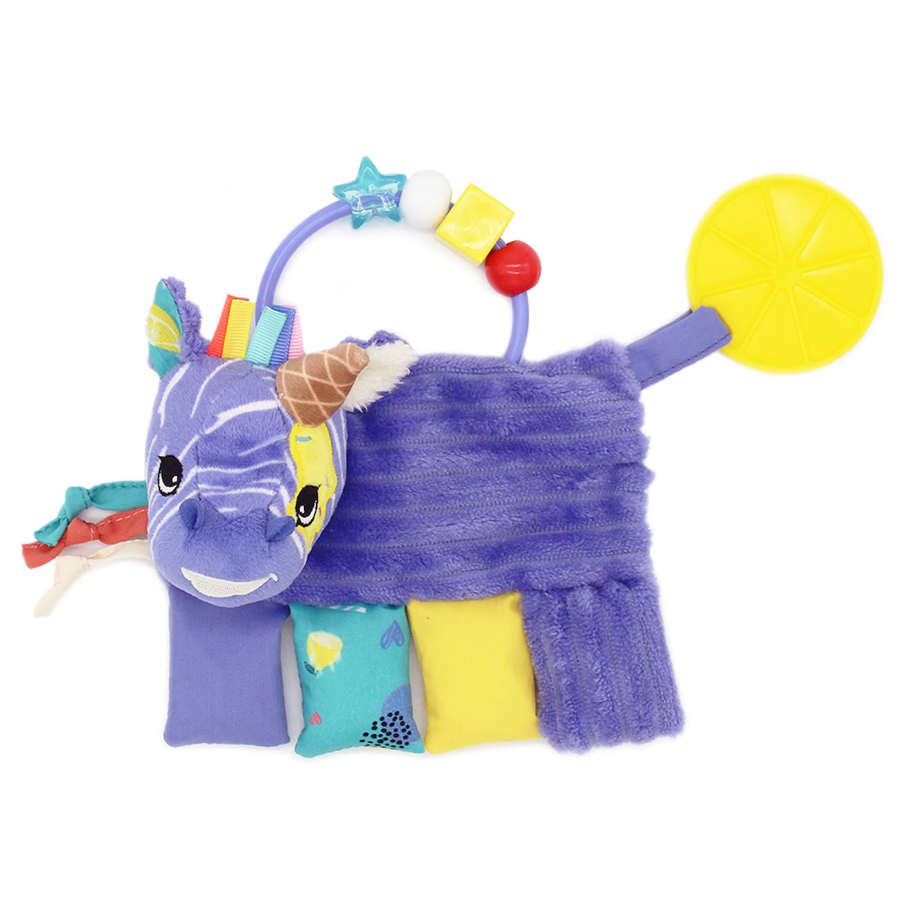 Hochet d'activités kiprokos le zèbre violet