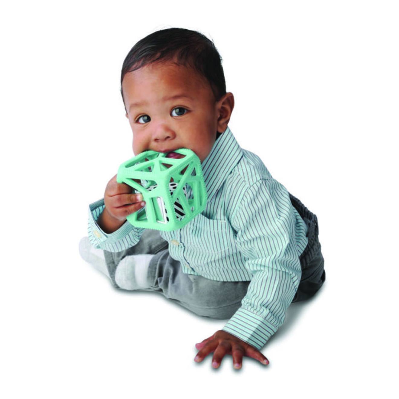 Hochet de dentition cube vert