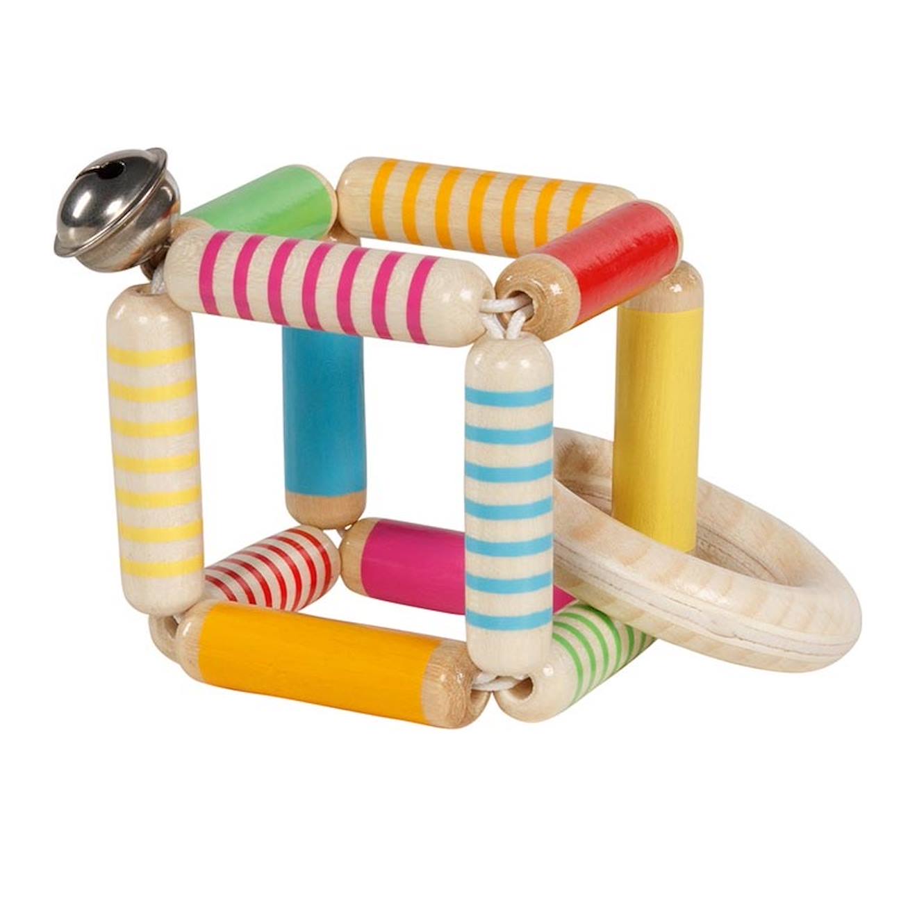 Hochet dé flexible beige