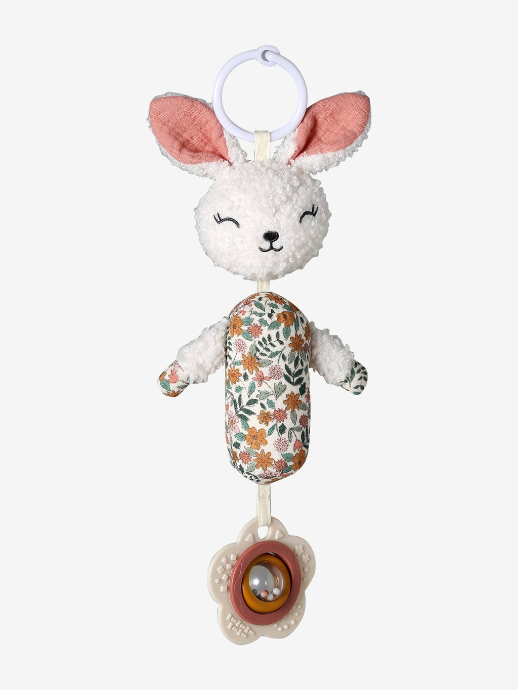Hochet d'éveil à suspendre lapin rétro flower