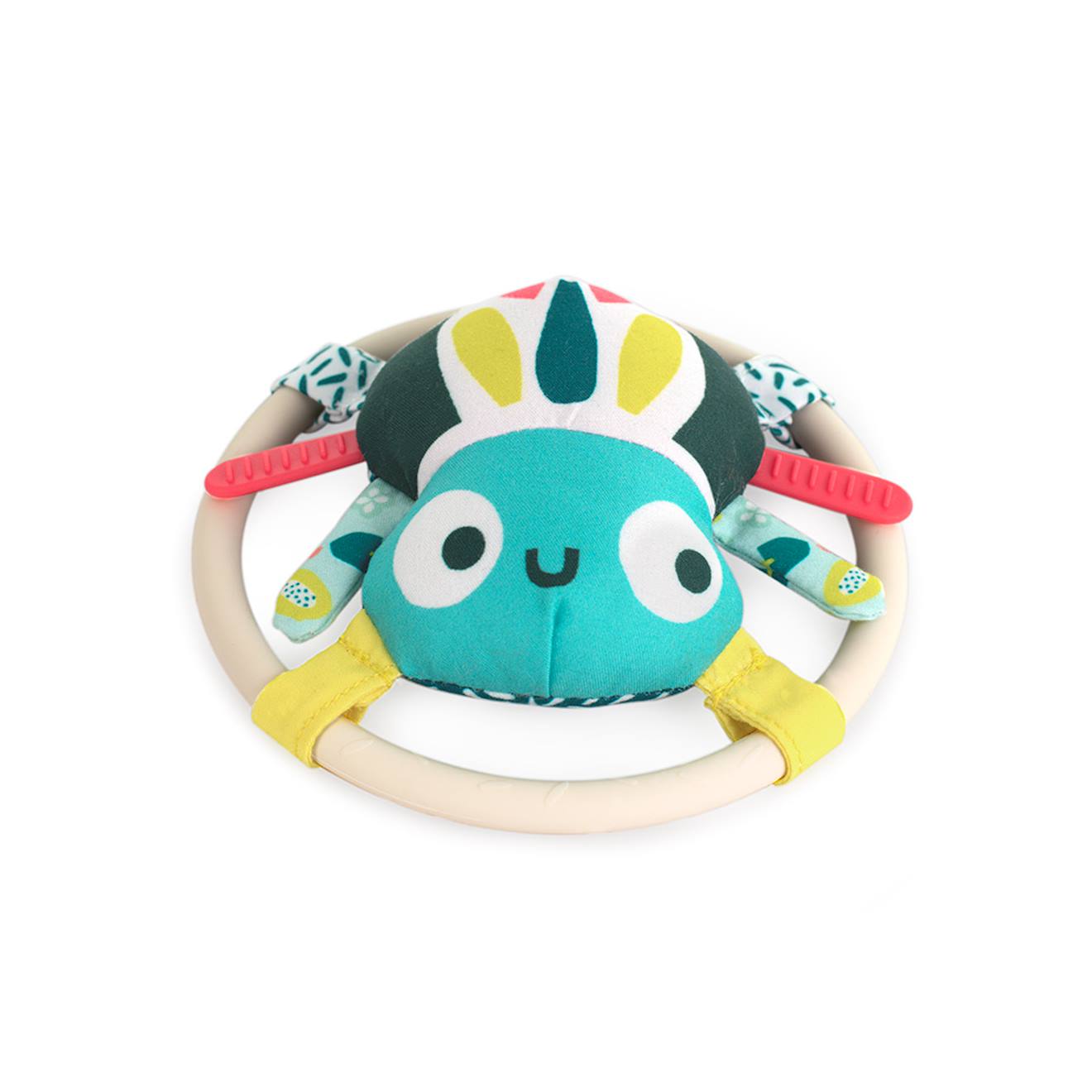 Hochet en forme de sympathique araignée pour bébés multicolore