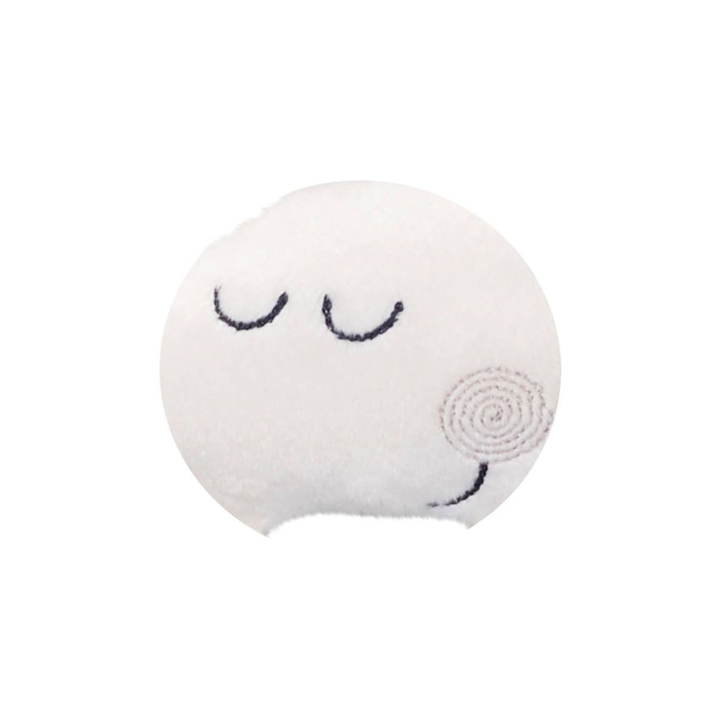 Hochet en velours - hello blanc