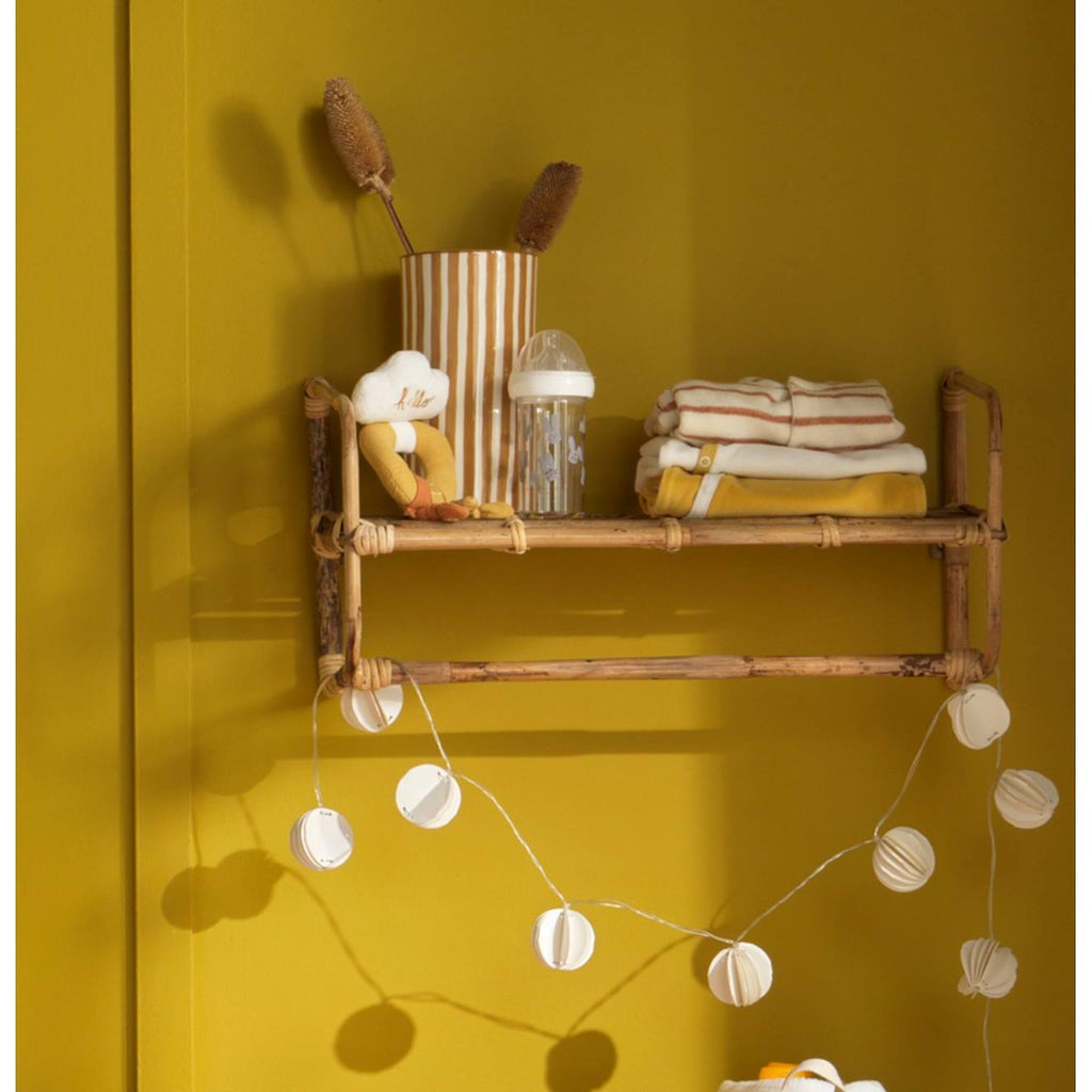 Hochet en velours moutarde - sunlight moutarde