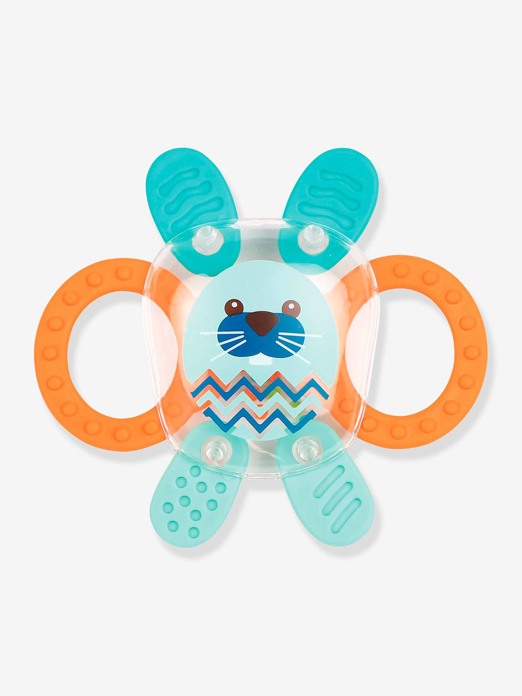Hochet lapin - turquoise