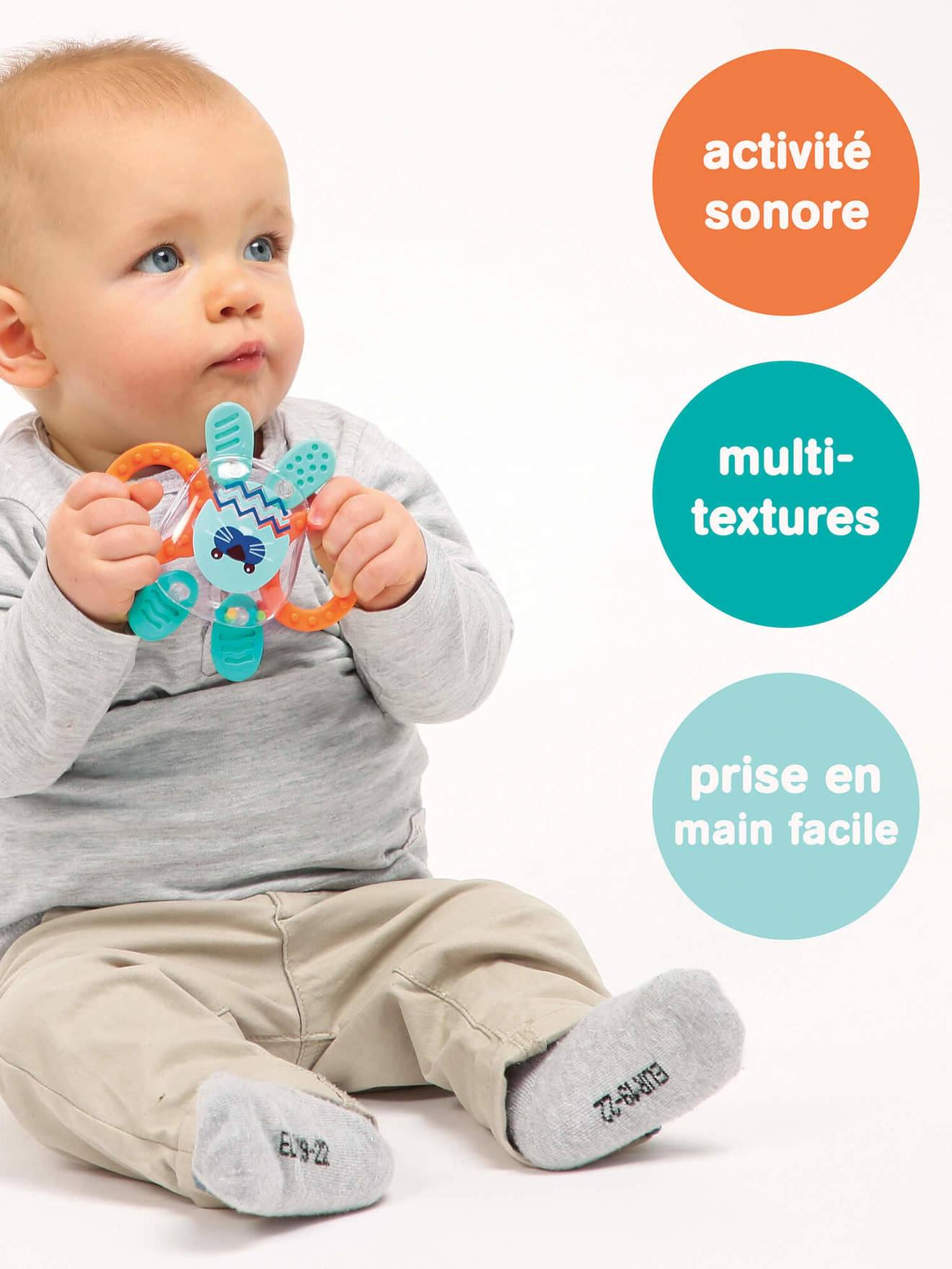Hochet lapin - turquoise