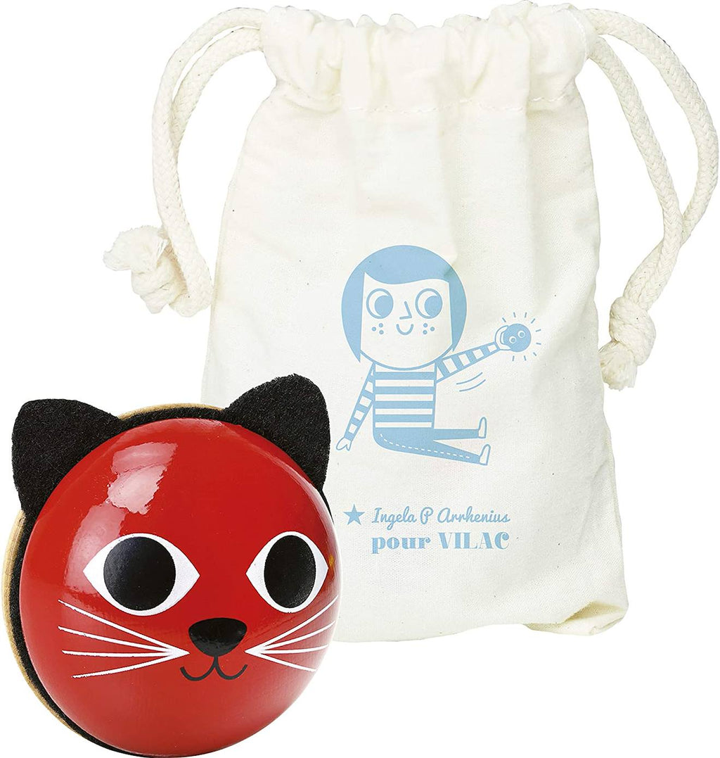 Hochet maracas chat rouge
