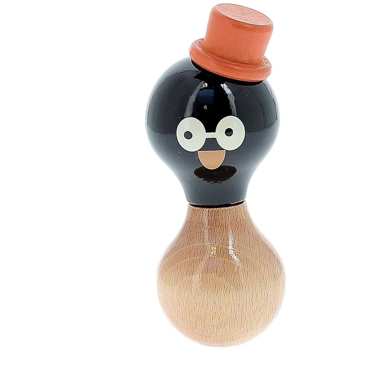 Hochet maracas rené le pingouin noir