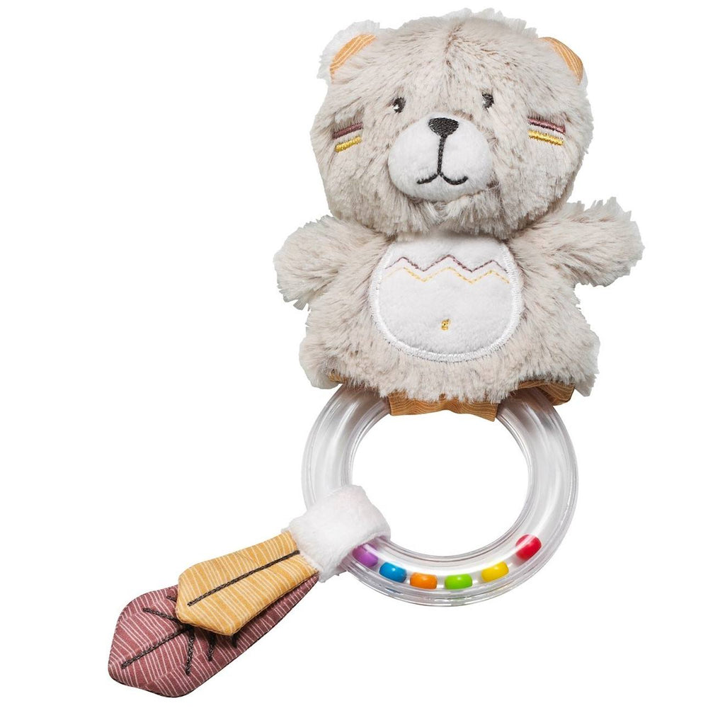 Hochet ours en velours - timouki beige