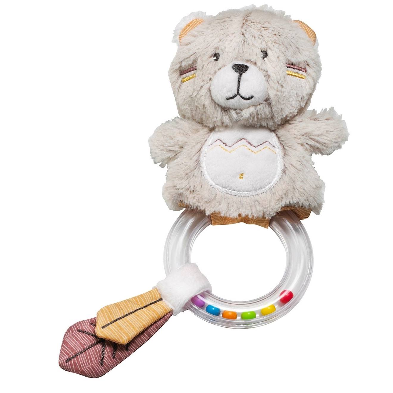 Hochet ours en velours - timouki beige