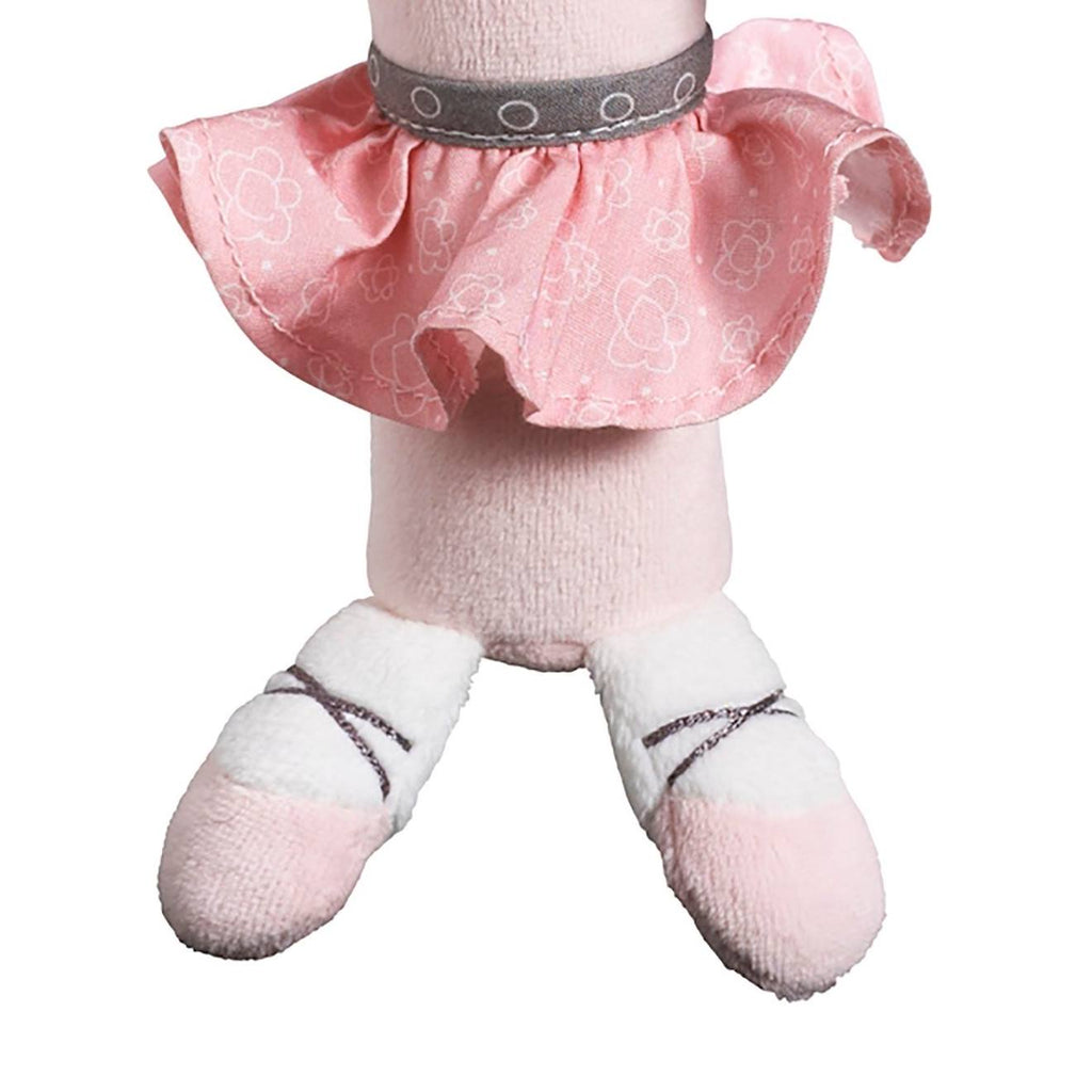 Hochet petite souris danseuse étoile en velours - lilibelle rose
