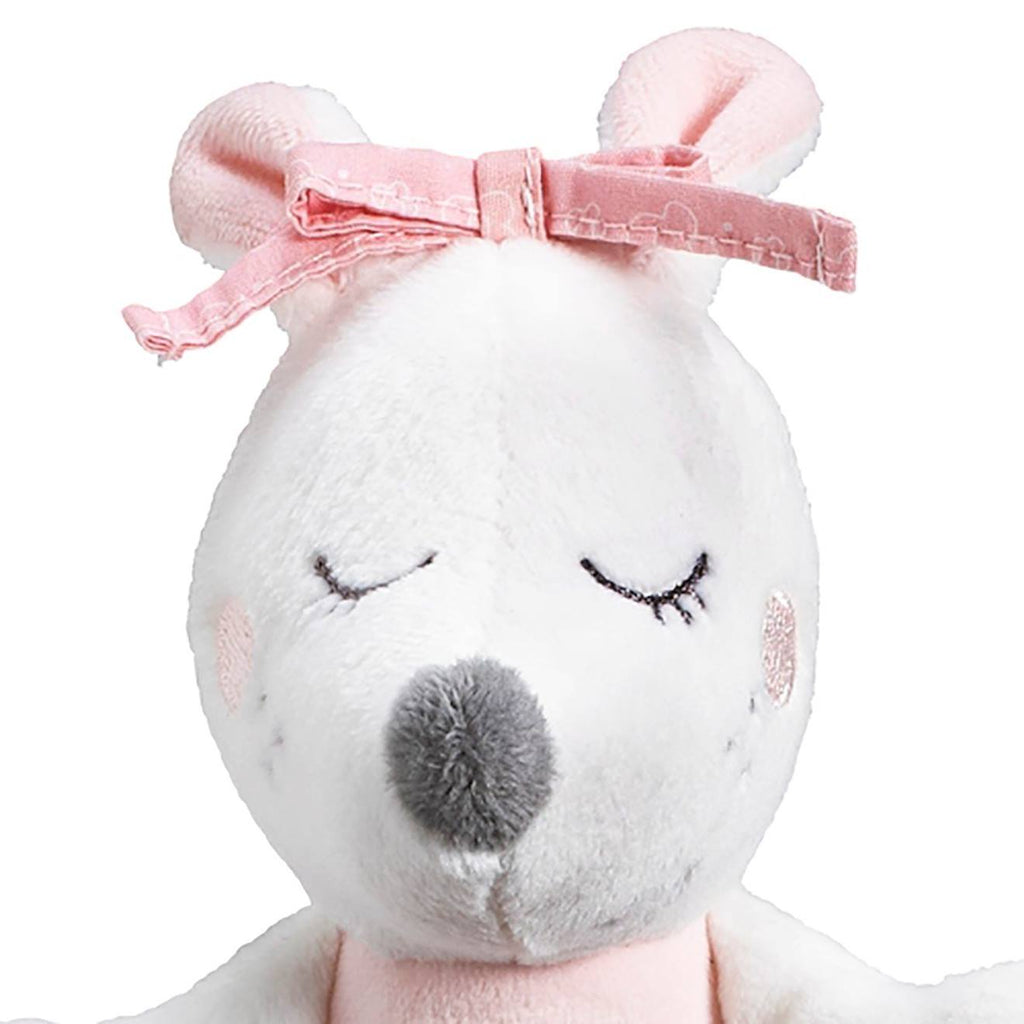 Hochet petite souris danseuse étoile en velours - lilibelle rose