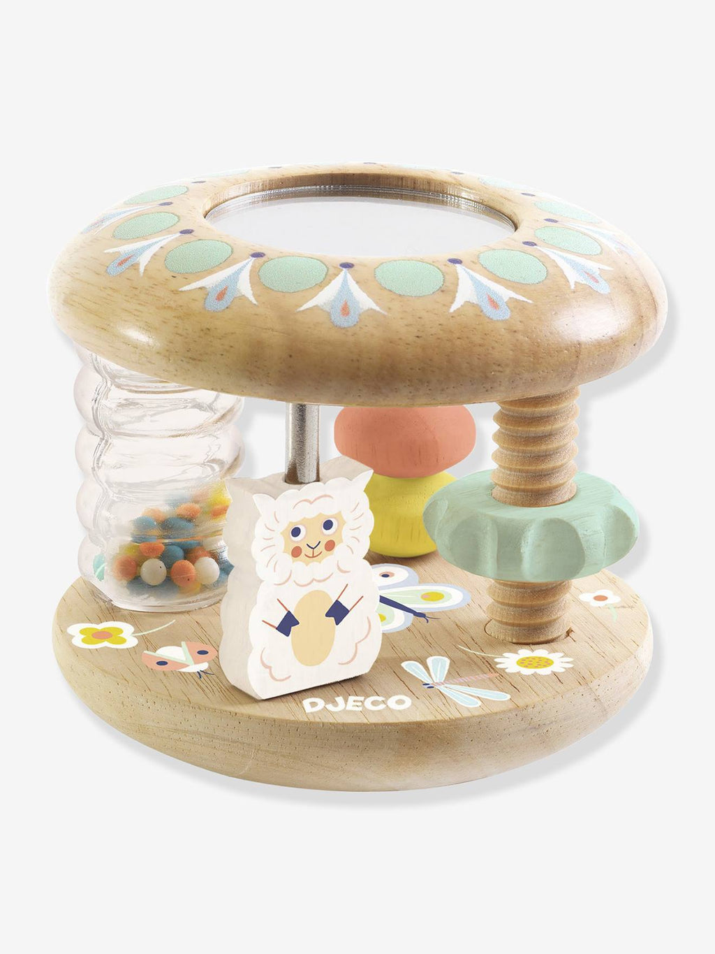 Hochets babytutti en bois beige