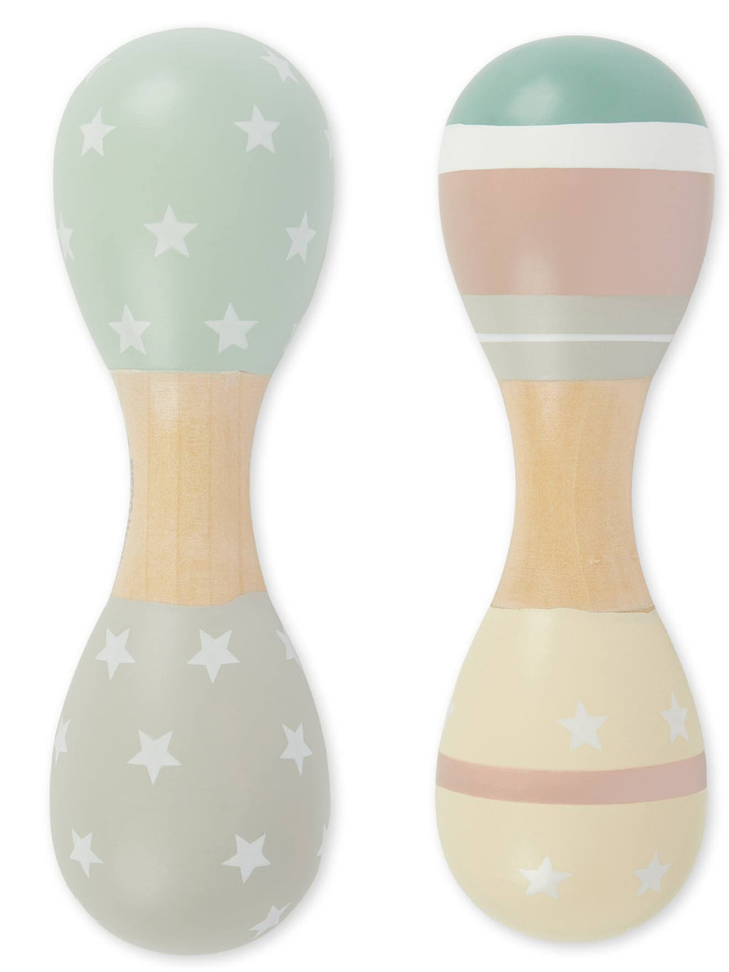 Hochets en bois lot de 2 - motif faon star dust