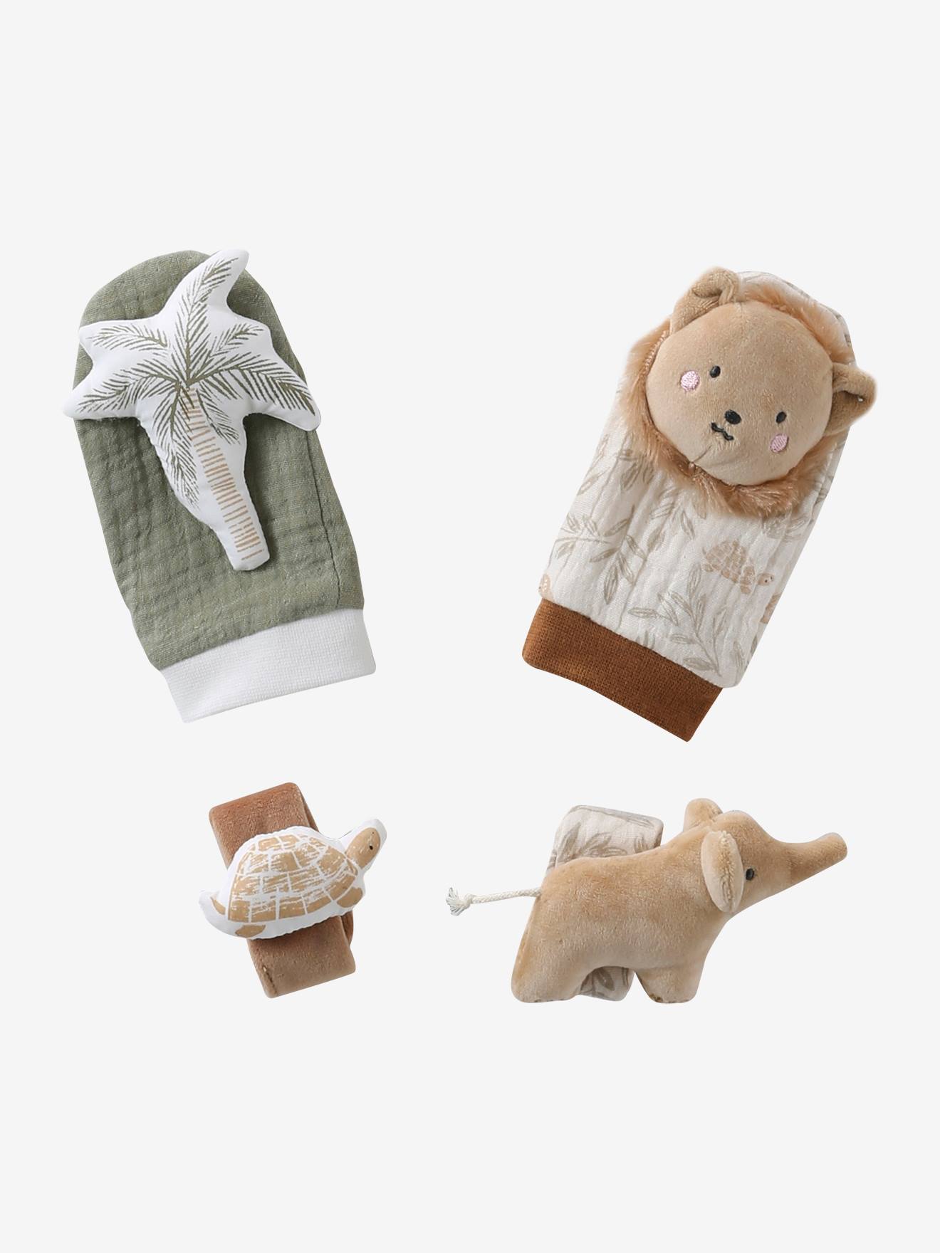 Hochets mains et pieds babylon beige