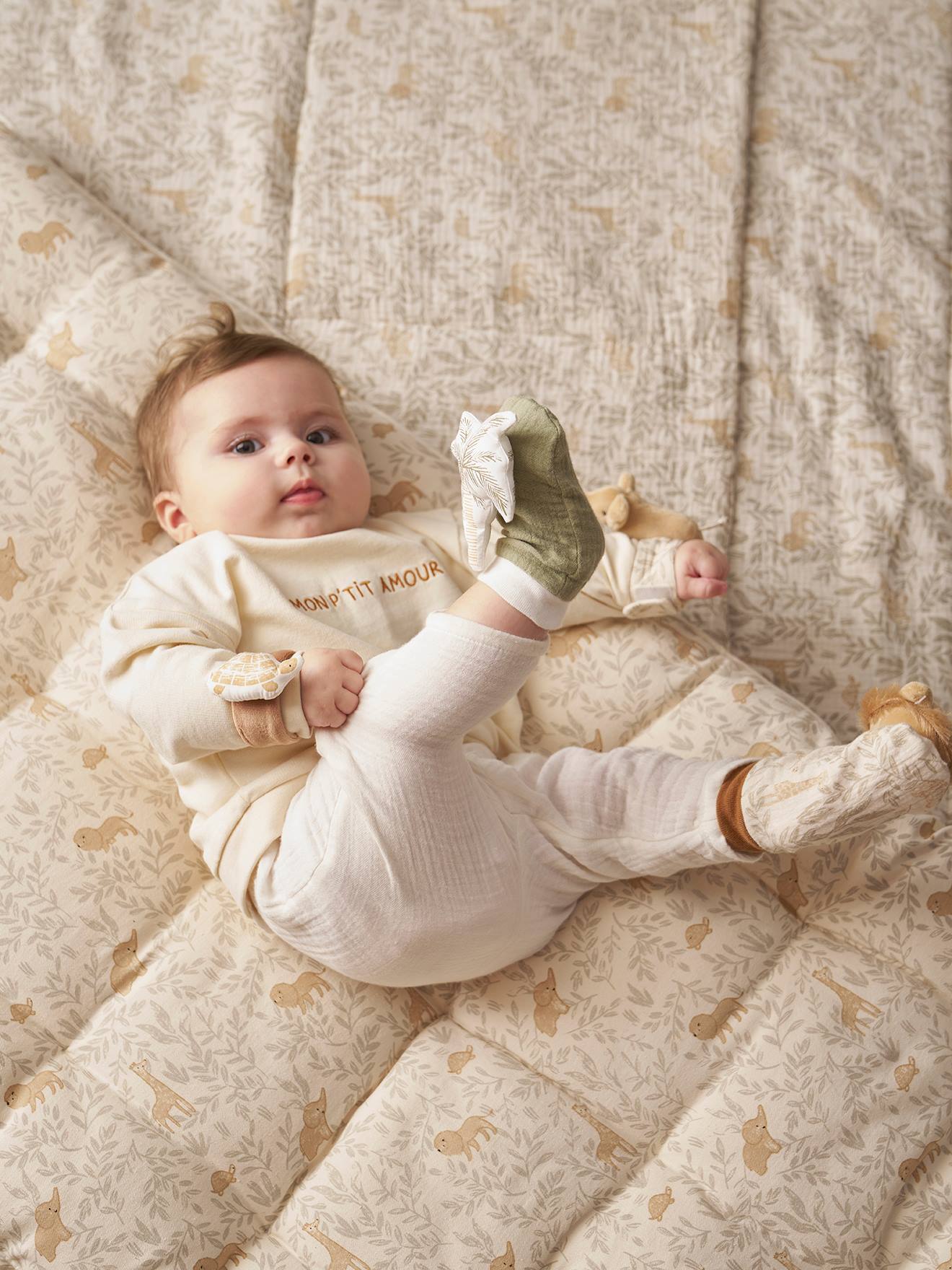 Hochets mains et pieds babylon beige