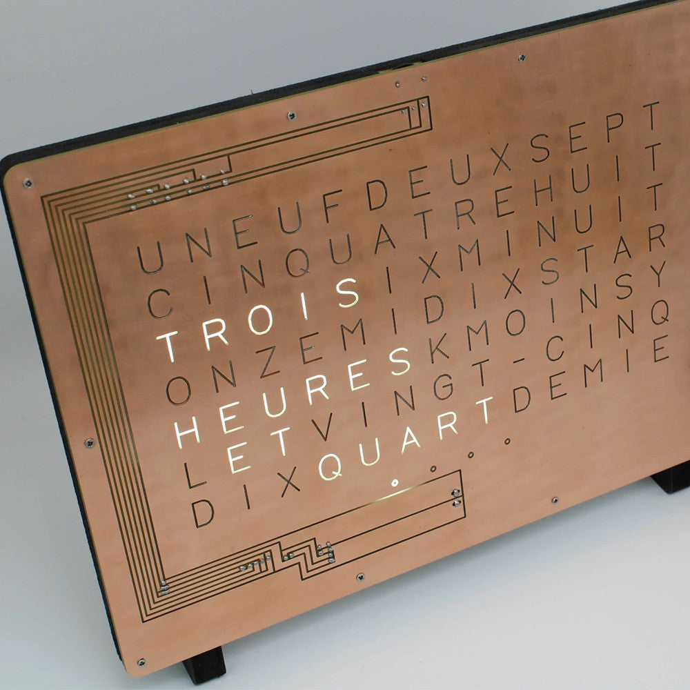 Horloge à Mots Design Wordclock - Horloge Originale