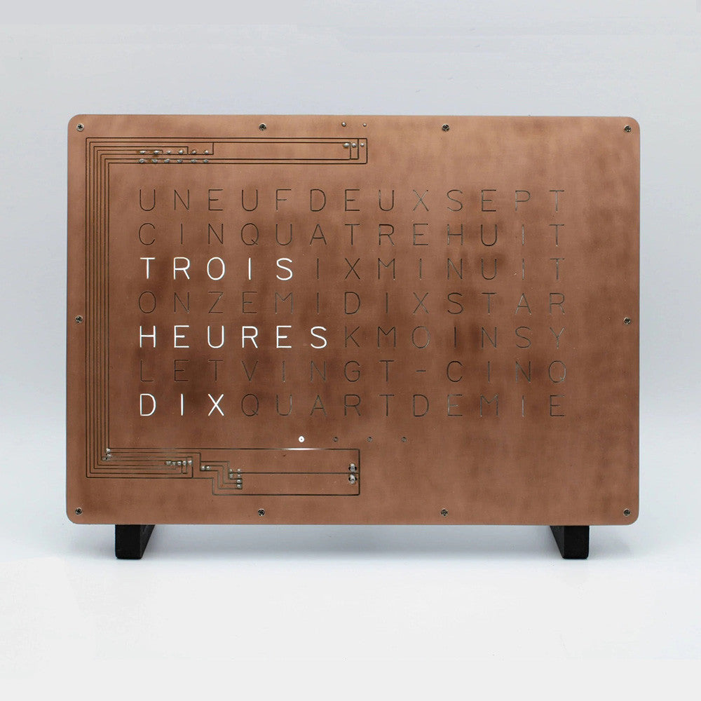 Horloge à Mots Design Wordclock - Horloge Originale