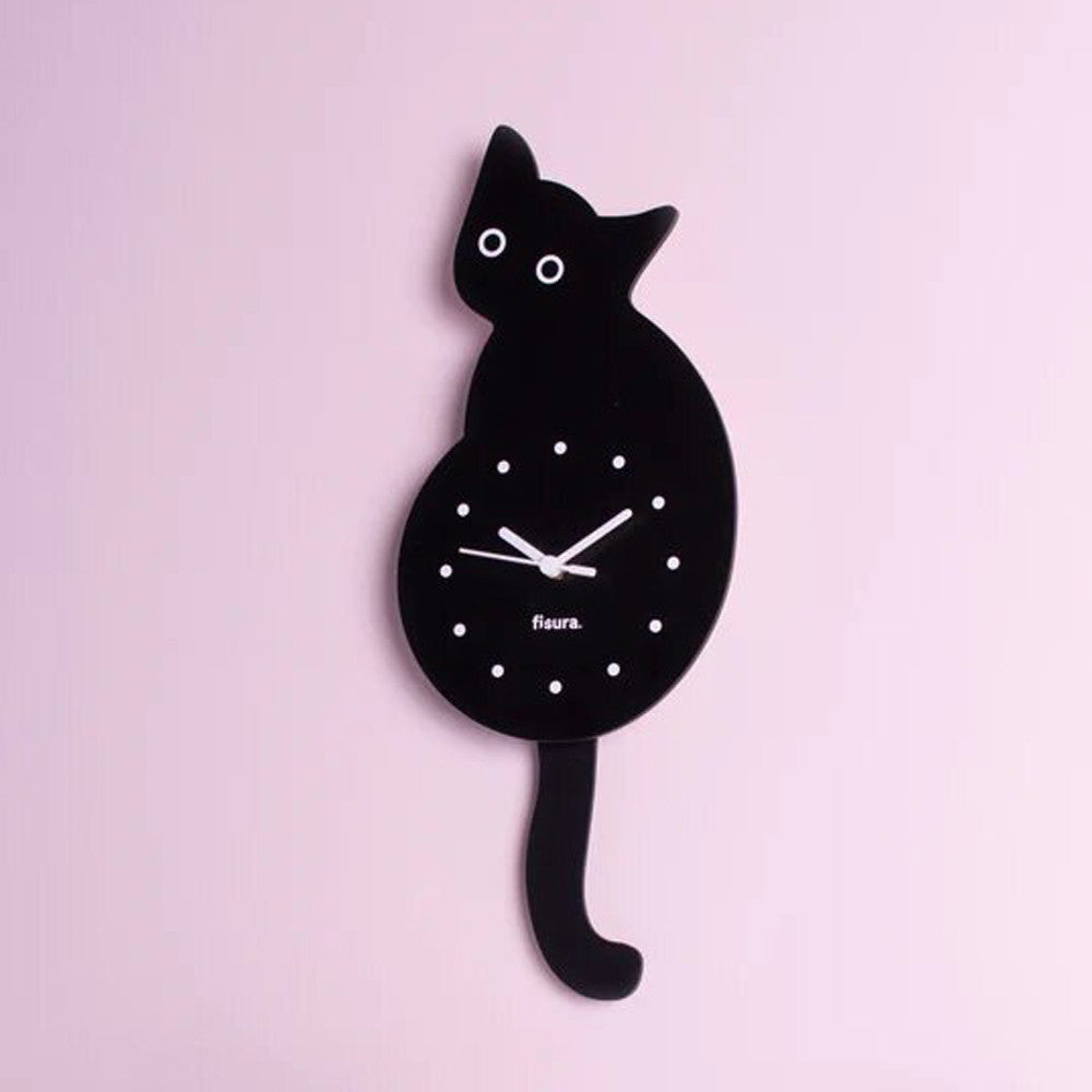 Horloge Chat Noir - Horloge Originale