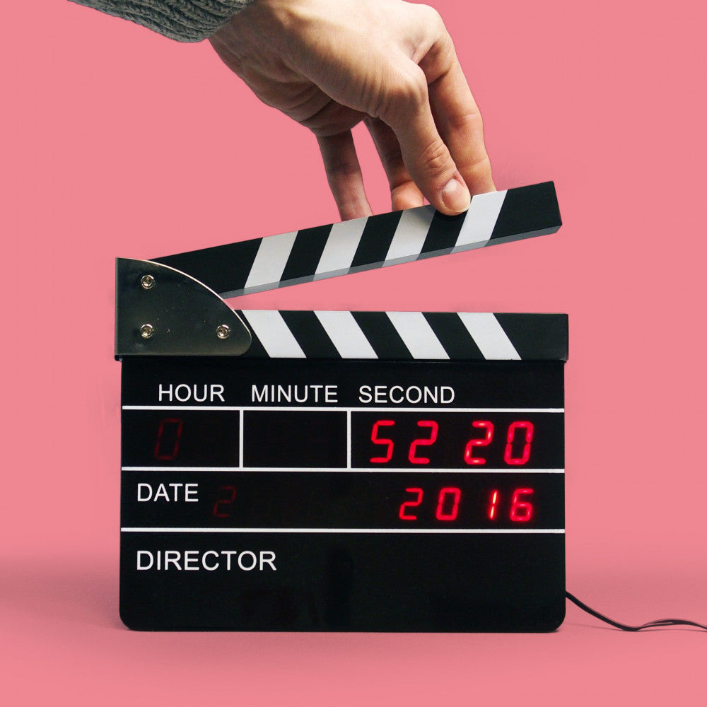 Horloge Réveil Clap de Cinéma - Horloge Originale CadoMaestro