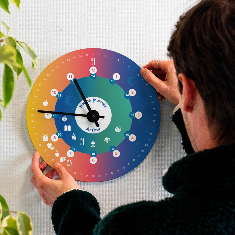 Horloge d'Apprentissage à Personnaliser - Horloge Originale
