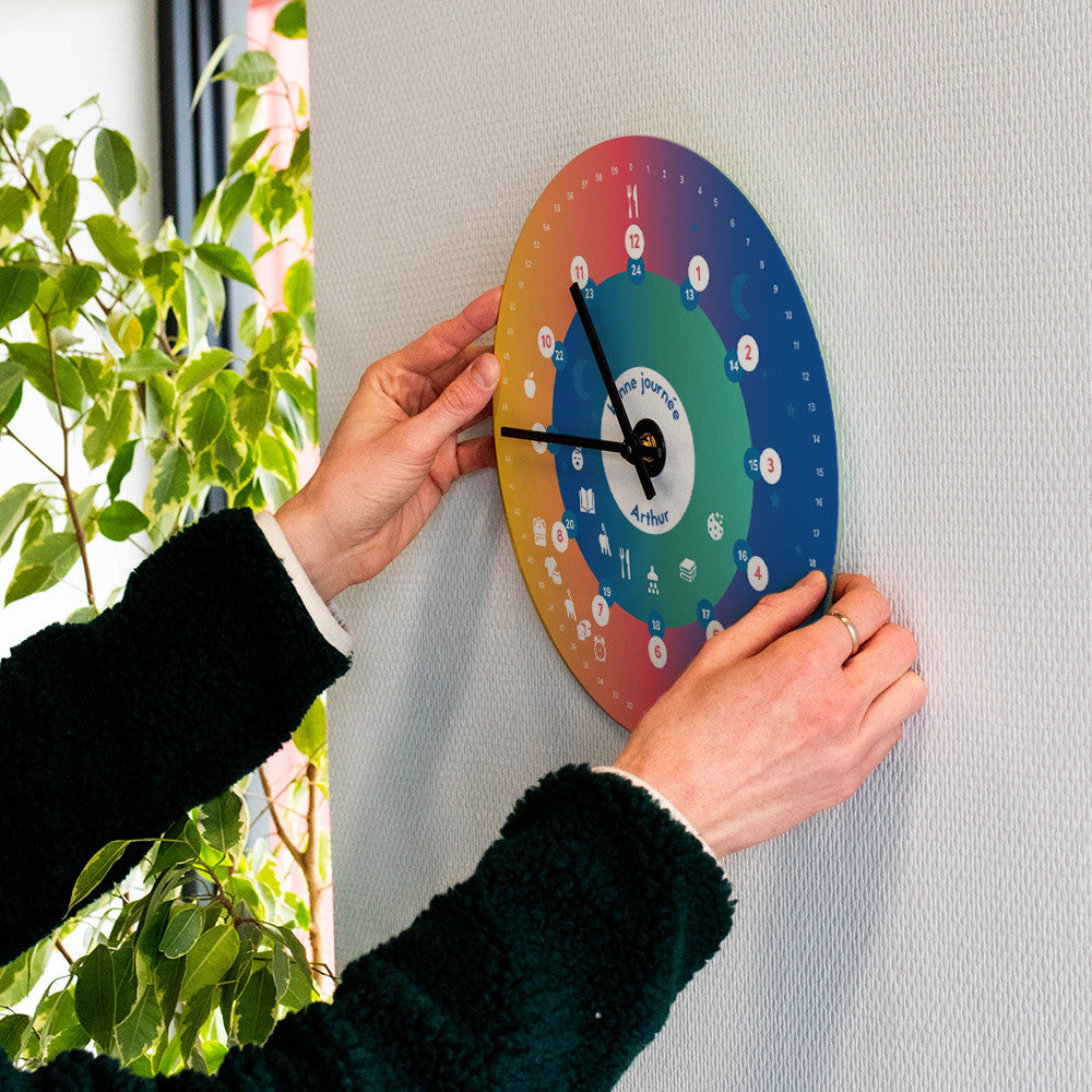 Horloge d'Apprentissage à Personnaliser - Horloge Originale