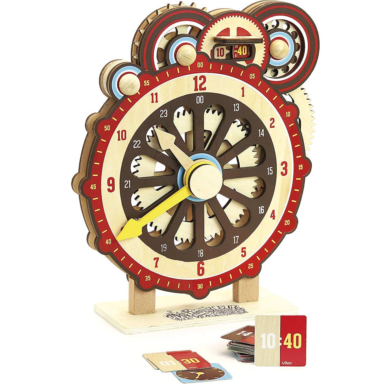 Horloge d'apprentissage machinalirleur marron