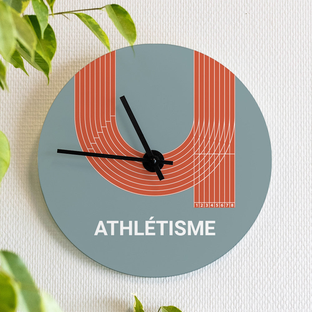 Horloge Murale Athlétisme à Personnaliser - Horloge Originale