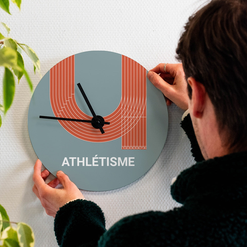 Horloge Murale Athlétisme à Personnaliser - Horloge Originale