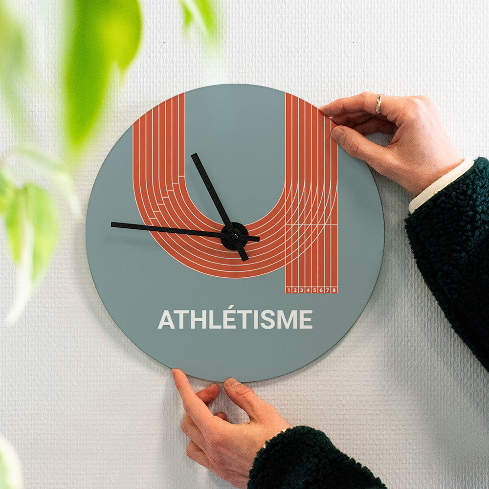 Horloge Murale Athlétisme à Personnaliser - Horloge Originale