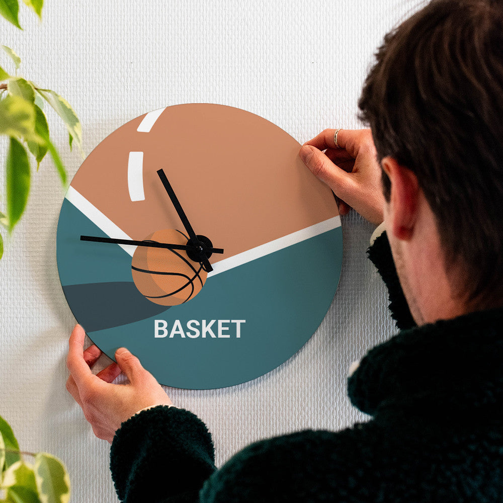 Horloge Murale Basketball à Personnaliser - Horloge Originale