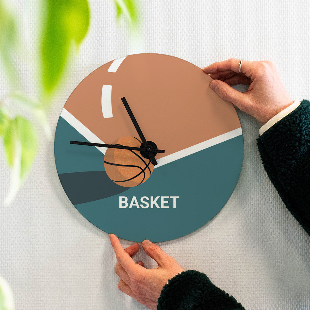 Horloge Murale Basketball à Personnaliser - Horloge Originale