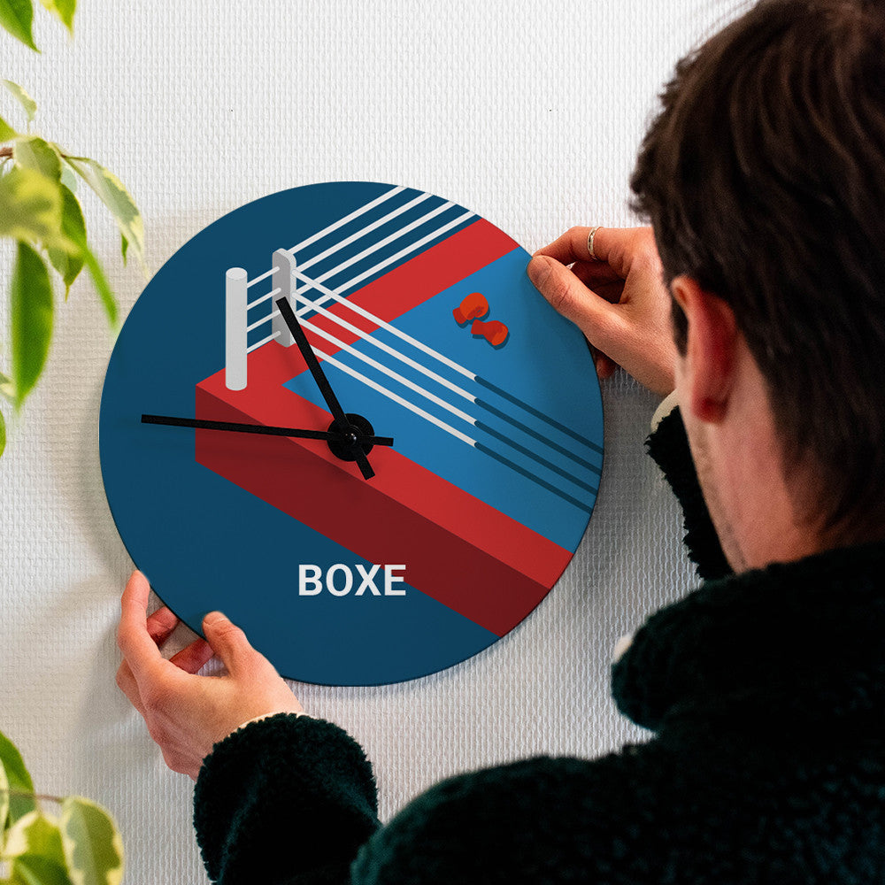 Horloge Murale Boxe à Personnaliser - Horloge Originale