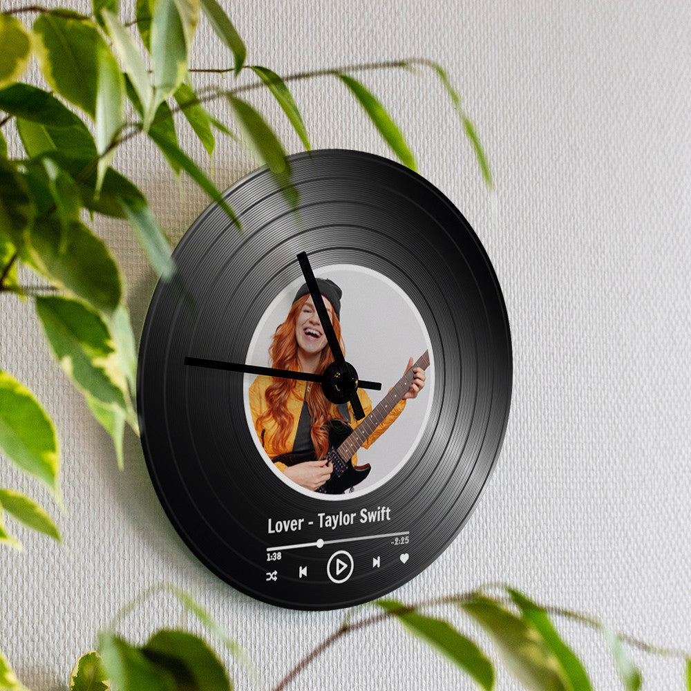 Horloge Murale Disque d'Or à Personnaliser - Horloge Originale