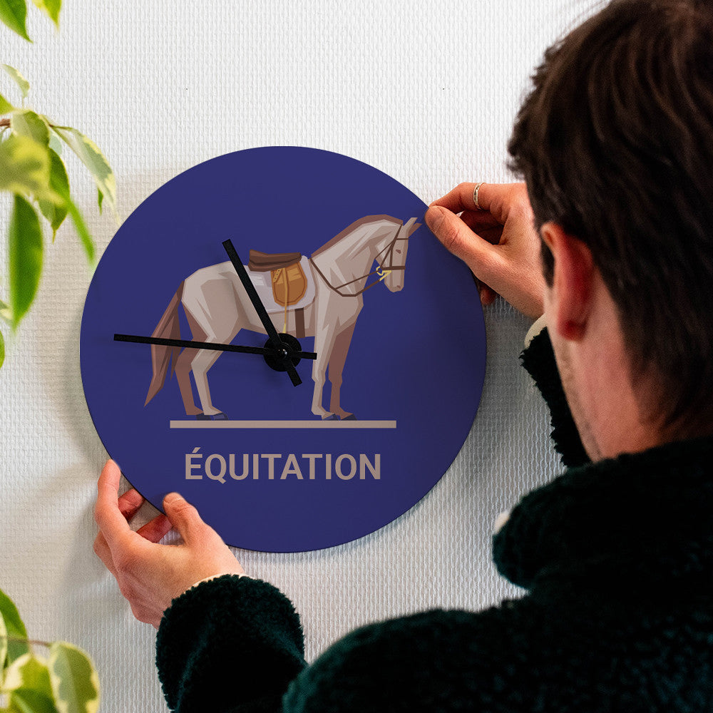 Horloge Murale Equitation à Personnaliser - Horloge Originale