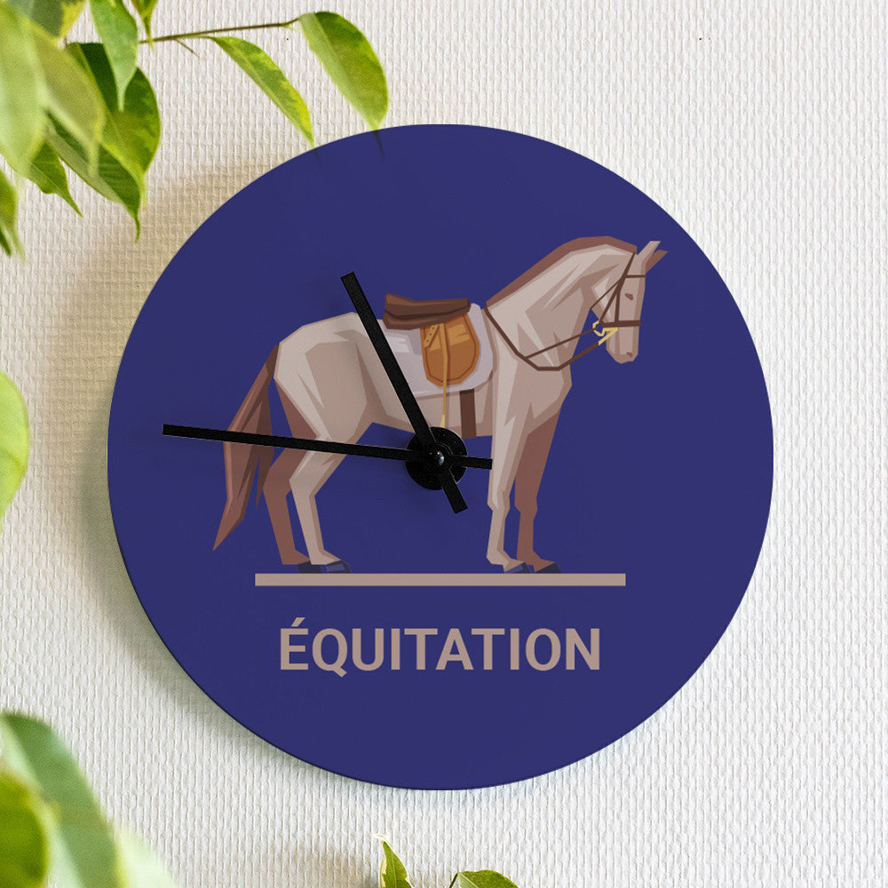 Horloge Murale Equitation à Personnaliser - Horloge Originale
