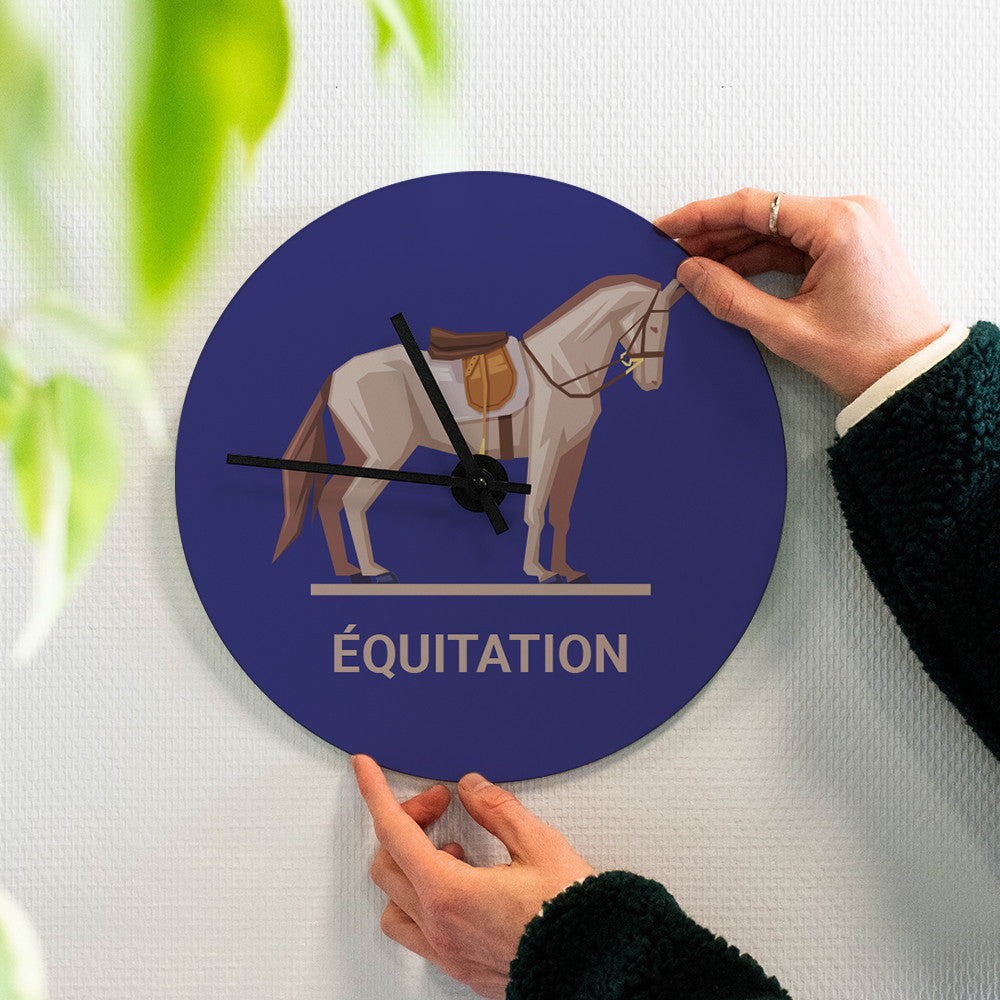 Horloge Murale Equitation à Personnaliser - Horloge Originale