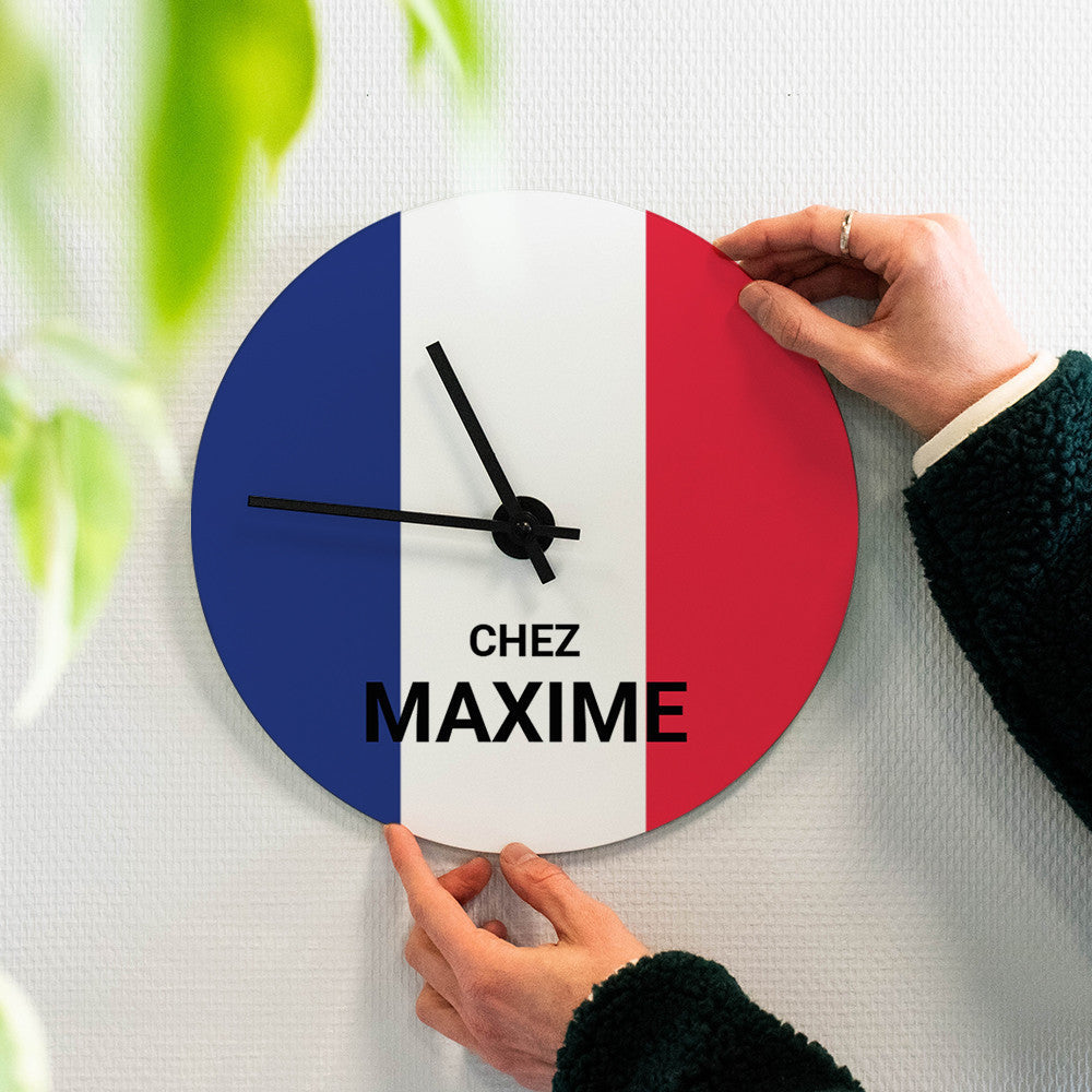 Horloge Murale France à Personnaliser - Horloge Originale