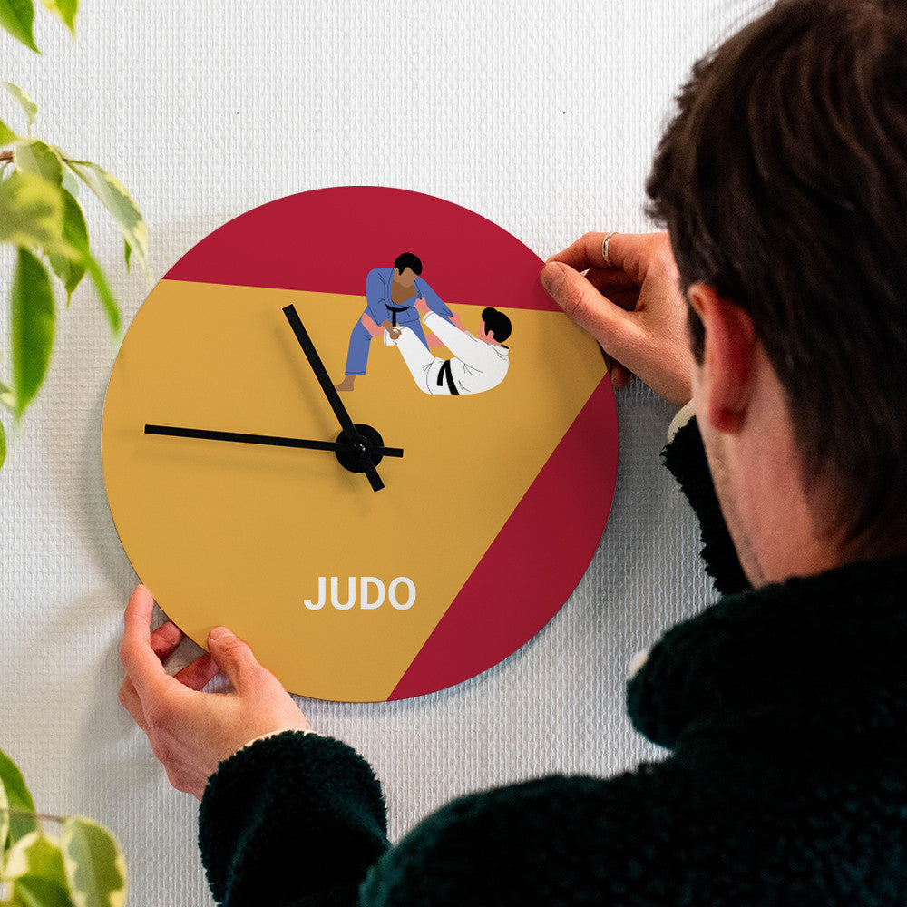 Horloge Murale Judo à Personnaliser - Horloge Originale