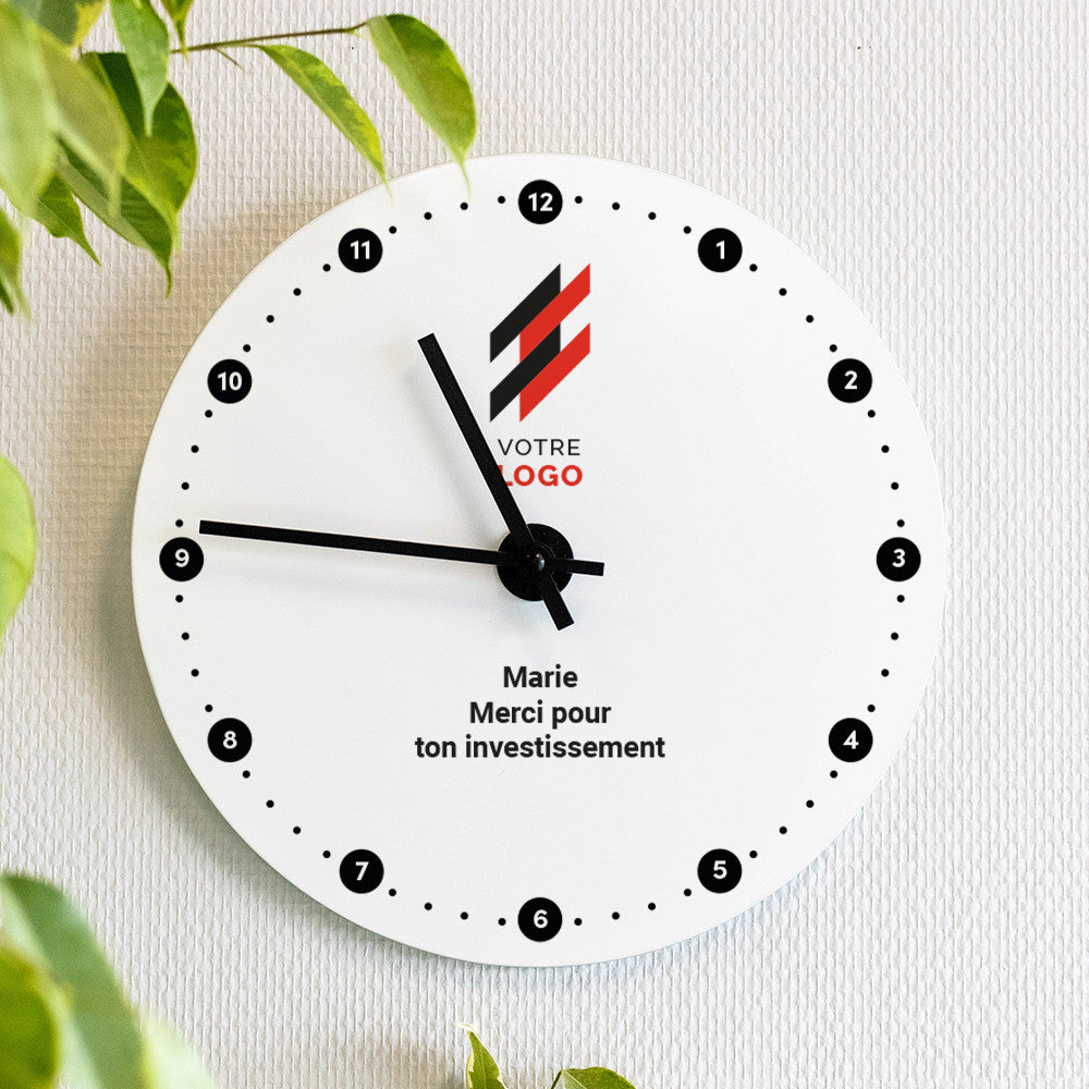 Horloge Murale Logo à Personnaliser - Horloge Originale