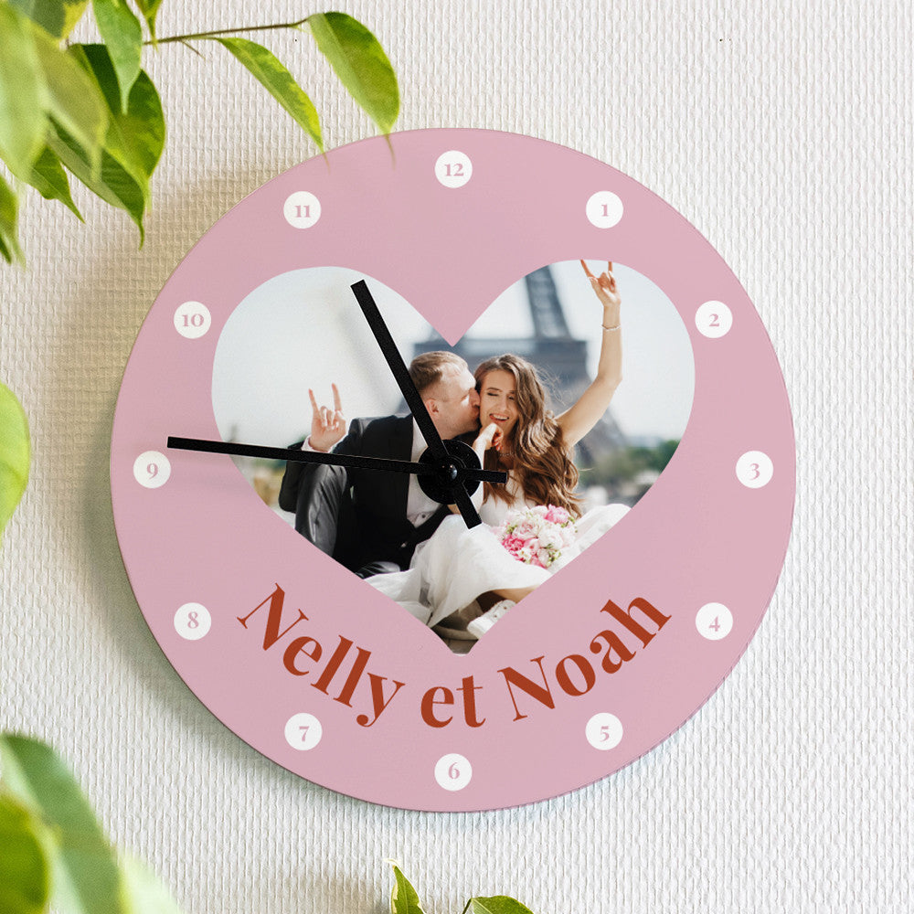 Horloge Murale Mariage à Personnaliser - Horloge Originale