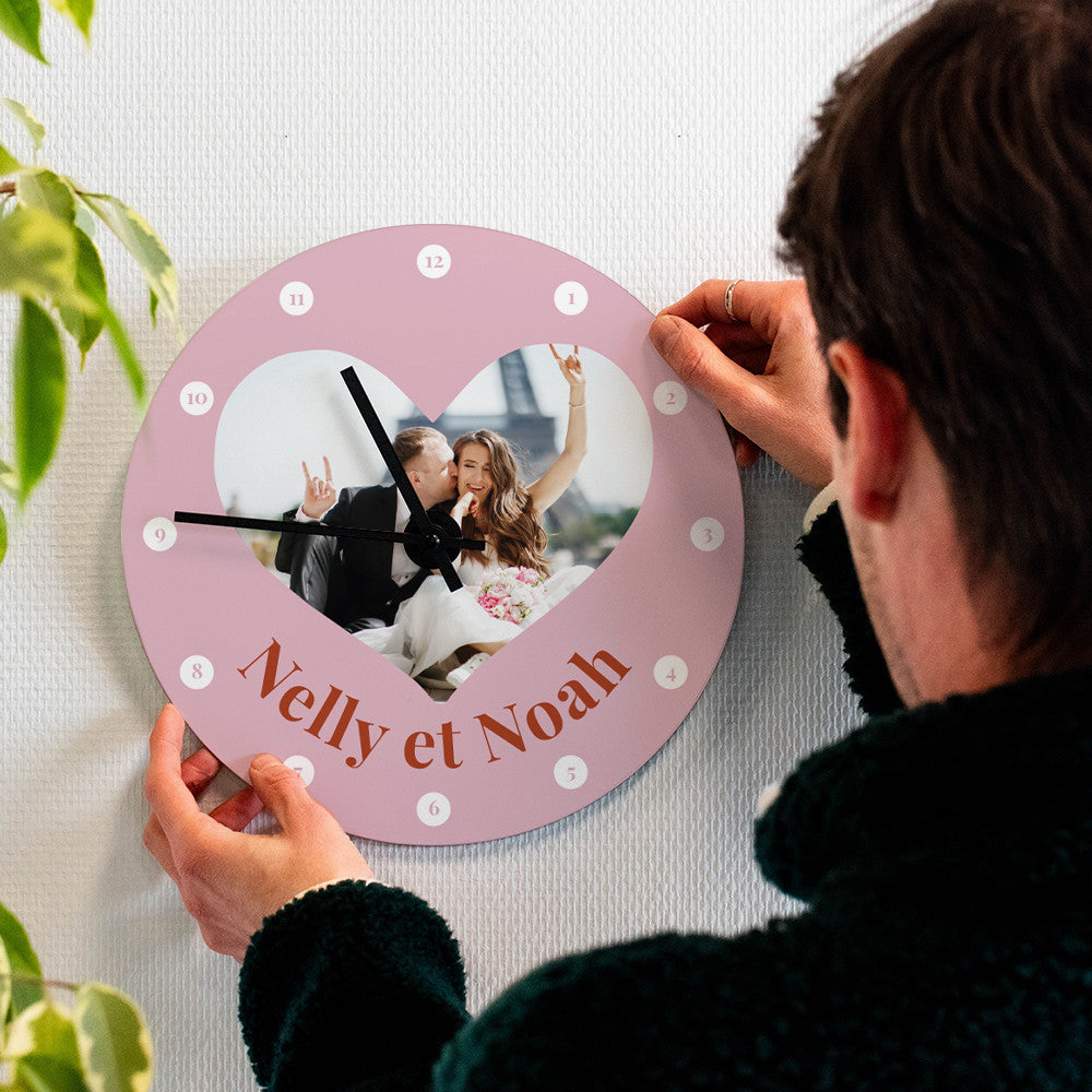 Horloge Murale Mariage à Personnaliser - Horloge Originale